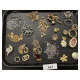 Sterling Silver Brooch, Costume Jewelry.