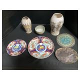 Porcelain Plates, Hand Thrown Pottery.