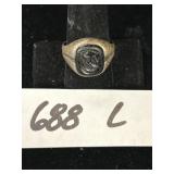 Sterling Silver Intaglio Man Ring.