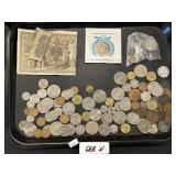 Various Foreign Currency, Coins & Bills.