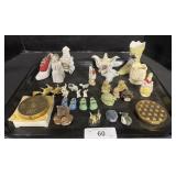 Ceramic Animal Figures, Pin Cushion.