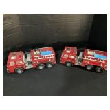 2 Remco Pressed Steel Firetrucks.
