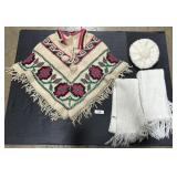 Knitted Scarfs, Beret & Poncho.