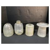 4 Seguso Murano Glass W/ Gold Flecks.