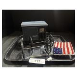 Horse & Buggy Decanter, American Flag Bag.