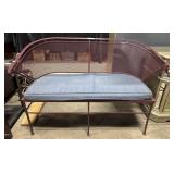 Powder Coated Wrought Iron Bench.