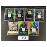 7 Upper Deck Jersey Piece Baseball Cards.