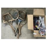 NASCAR Slot Car Track & Tennis Rackets.