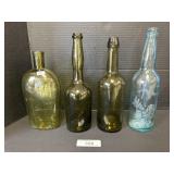 Ground Pontil Blown Glass Bottle, Blown Glass