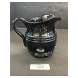 Blown Glass Amethyst Water Pitcher.