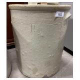 Stoneware Crock Marked EH Merrill Akron, OH.