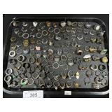 Tray Of Costume Jewelry Rings.