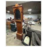 19th C. J. Drayer Hand Painted Grandfather Clock.