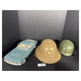 Costume Helmets, Toy Car.