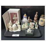 Snow Bunny Figurines, Alice In Wonderland.