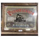 Pennsylvania Railroad Advertising Mirror.