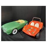 2 Mattel INC Barbie Cars.