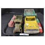 Cast Iron Toy Trucks, Pressed Steel Dump Truck.