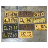 1940ï¿½s-50ï¿½s PA & NY License Plates.