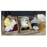 Fans, Heater, Doilies, Alarm Clock, Lamp.