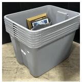 Storage Totes, Hot Wheels Cases, Bush Photos.