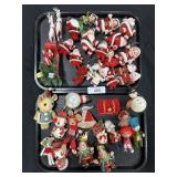 Vintage Christmas Ornaments & Sleigh.