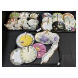 3 Trays Of Vintage Japan & Germany Sever Dishes.