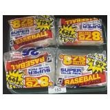 4 NOS Baseball Trading Card.