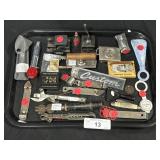 Adv Bottle Openers, Pocket Knife, Belt Buckle.