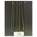 4 -18K Gold Necklace Chains.