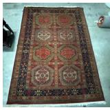 Hand Knotted Wool Persian Style Area Rug.