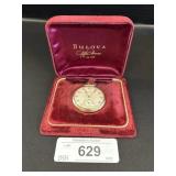 10k Gold Plated Bulova Menï¿½s Pocket Watch.
