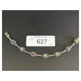 Sterling Silver Gemstone Bracelet.