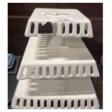 Set Of 3 Milk Glass Cake Stands.