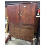 Vtg Mahogany Armoire.