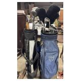(2) Golf Bags, Rawlings Golf Clubs.