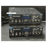 2 Pyle Compact Wireless Stereo Amplifiers.