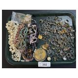 Costume Jewelry, Rings & Necklaces.