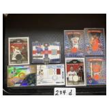 8 Authentic Game Worn Uniform Baseball Cards.