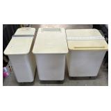 3 Commercial Restaurant Dish Bus Carts.