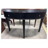 Black Half-Moon Console Table.