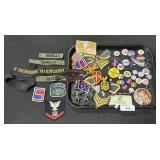 Political Pins & U.S. Military Patches.