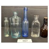 Broken Pontil Medicine Bottles & Glass Bottles.