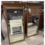 (2) Gold Gilded Wall Mirrors.