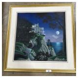 Large Artist Signed Beach House Print.