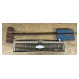 Chevy 350 Grill, Carpet Broom, Organizer.