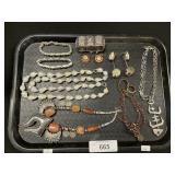 Native American Sterling Silver, Baroque Pearls