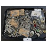 Costume Jewelry, Necklaces, Brooches, Bracelets.