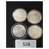 4 .999 Fine Silver Rounds.