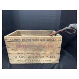 Wooden Shot Gun Shells Box.